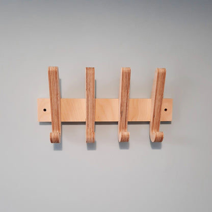 Plywood wall hooks