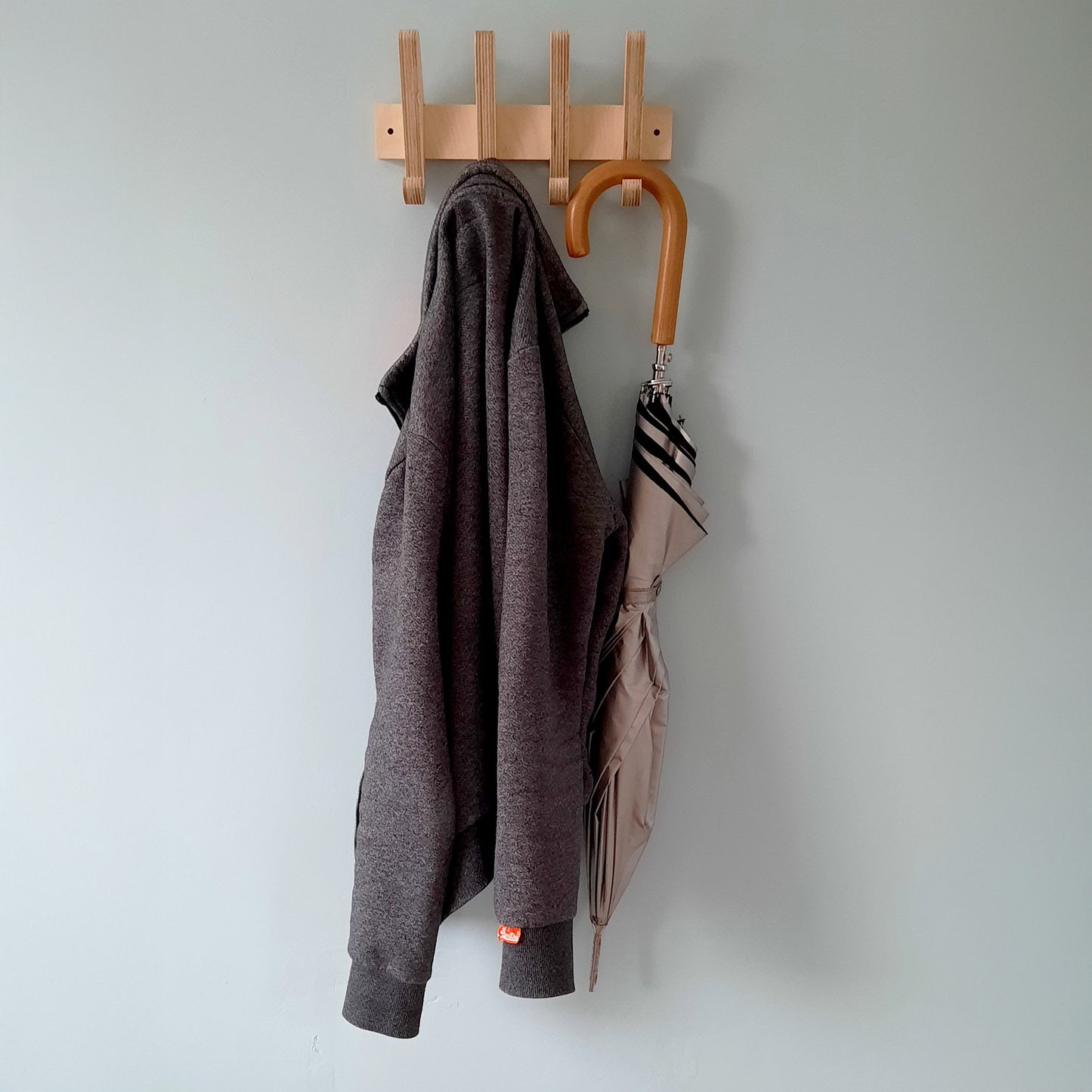 plywood wall coat rack