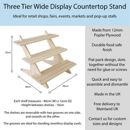 Three Shelf Display Countertop Stand