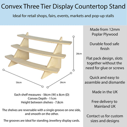 Convex Shelf Display Countertop Stand