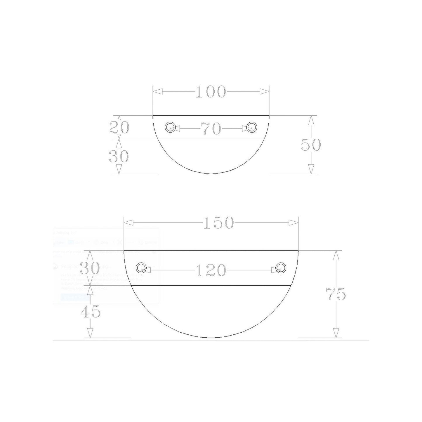 Bamboo Semi Circle Door Handle