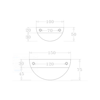 Bamboo Semi Circle Door Handle