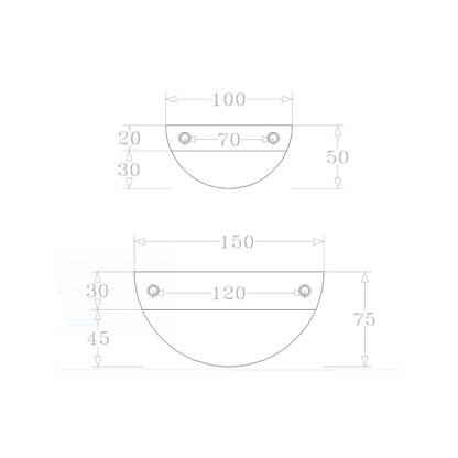 Solid Oak Semi Circle Door Handle