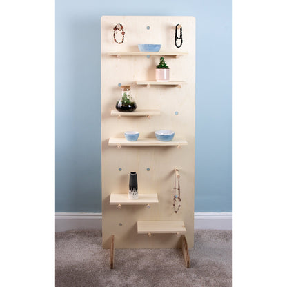 freestanding plywood pegboard