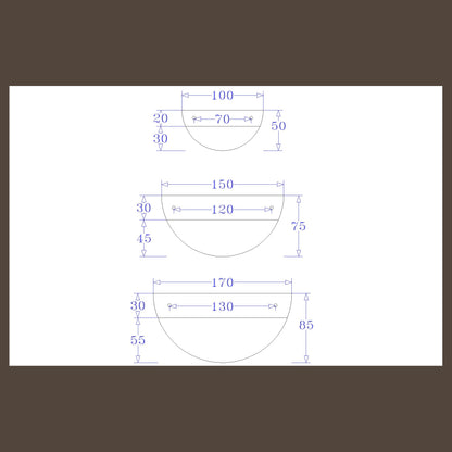 Plywood Semi Circle Door Handle