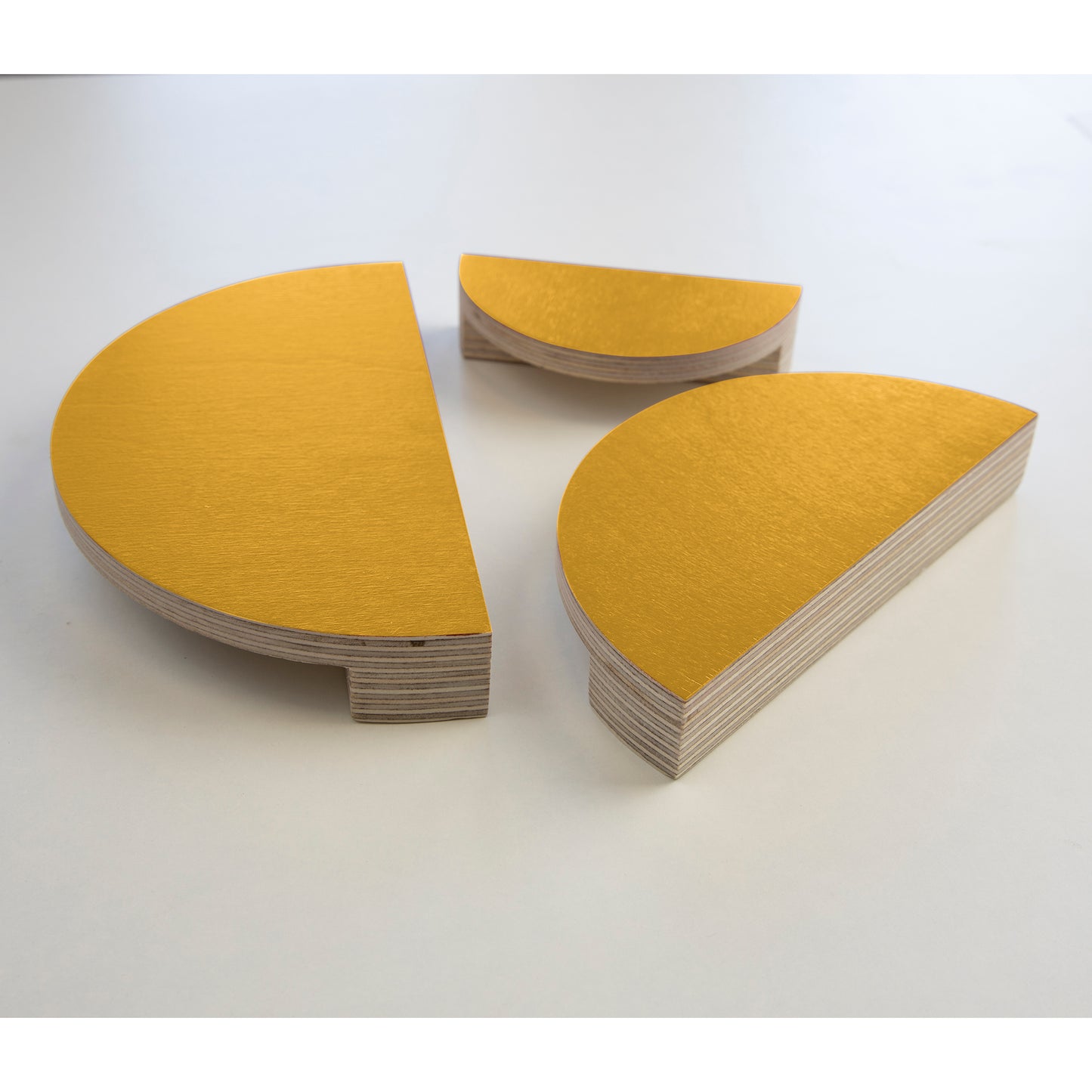 yellow furniture plywood handles