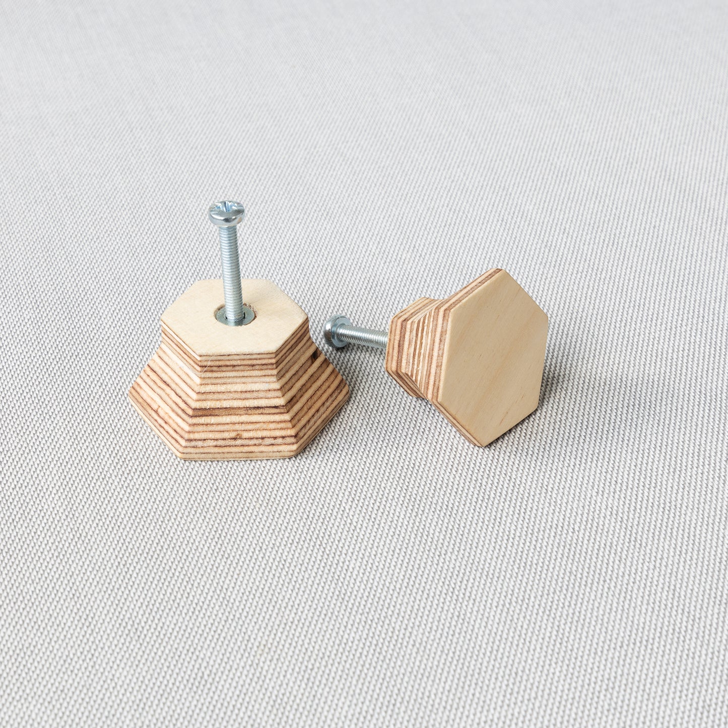 Hexagon Shaped Birch Plywood Knob