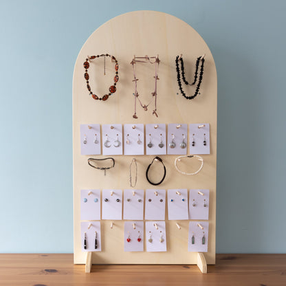 Jewellery pegboard stand