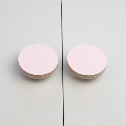 pink kitchen plywood knobs