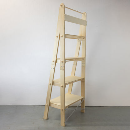 Slimline Retail Ladder Shelving Display Stand with Vertical Back