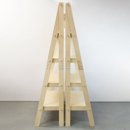 Slimline Retail Ladder Shelving Display Stand with Vertical Back