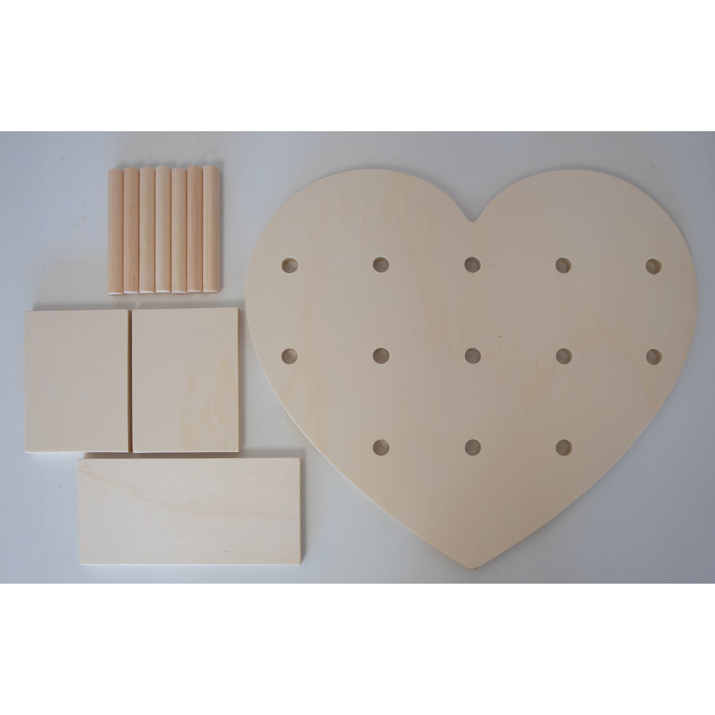 Heart Shaped Wall Mounted Pegboard