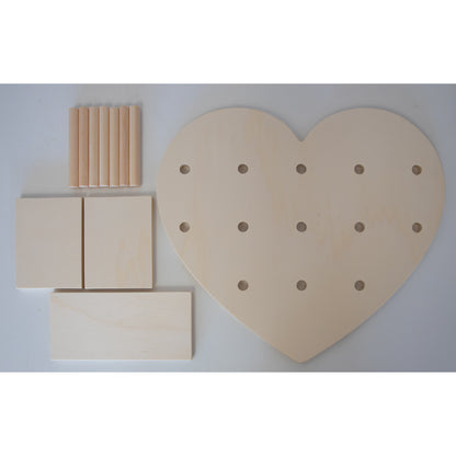 Heart Shaped Wall Mounted Pegboard