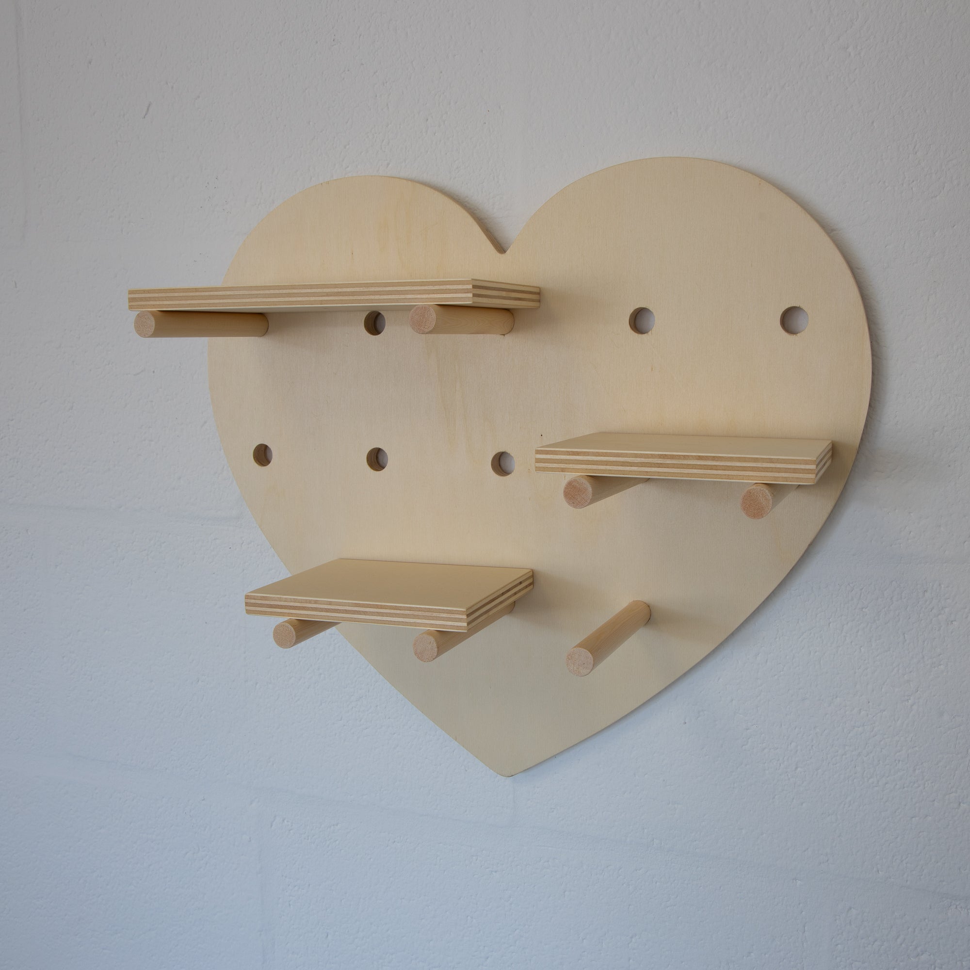 heart pegboard wall mounted