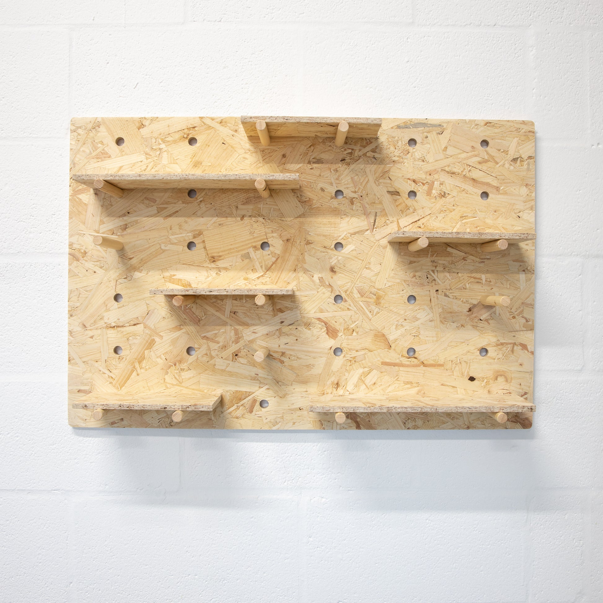 OSB wall peg board