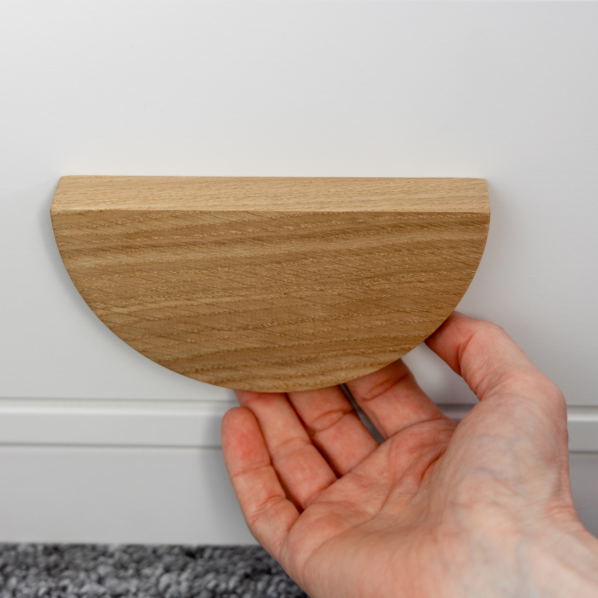 Oak Half Moon Cabinet Handle