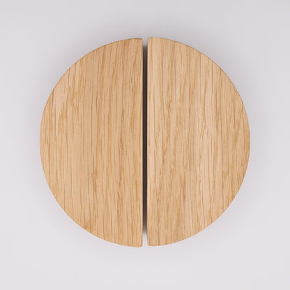 Solid Oak Semi Circle Door Handle