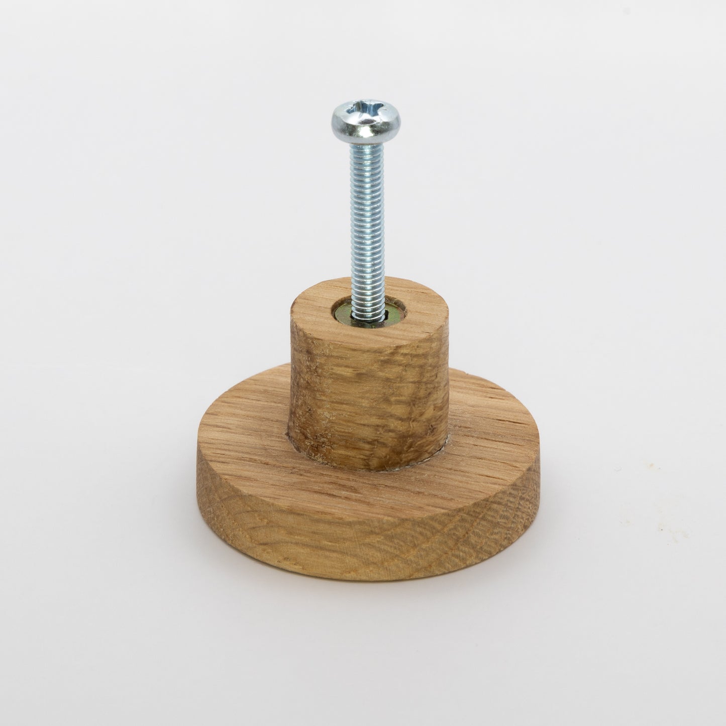 Solid Oak Round Knob