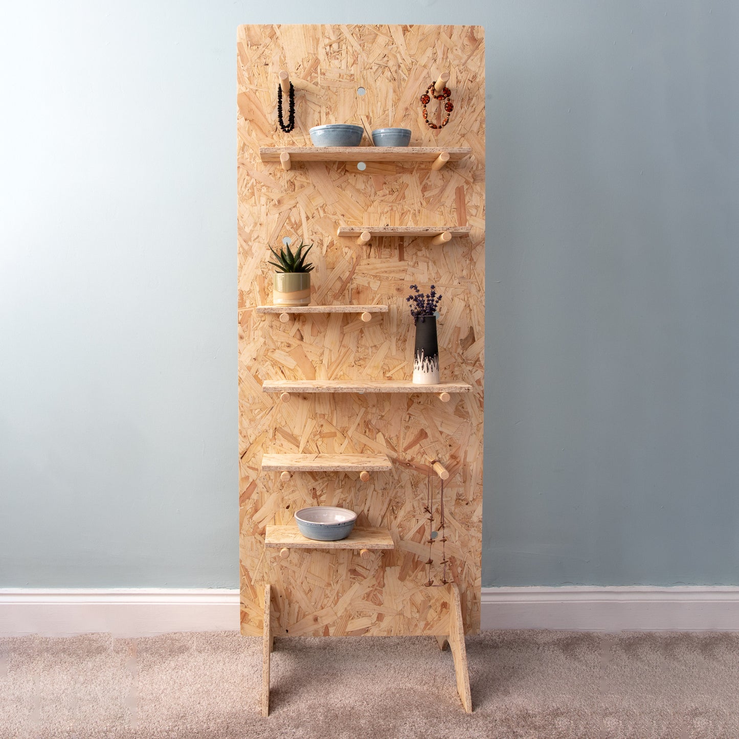 OSB Freestanding Pegboard