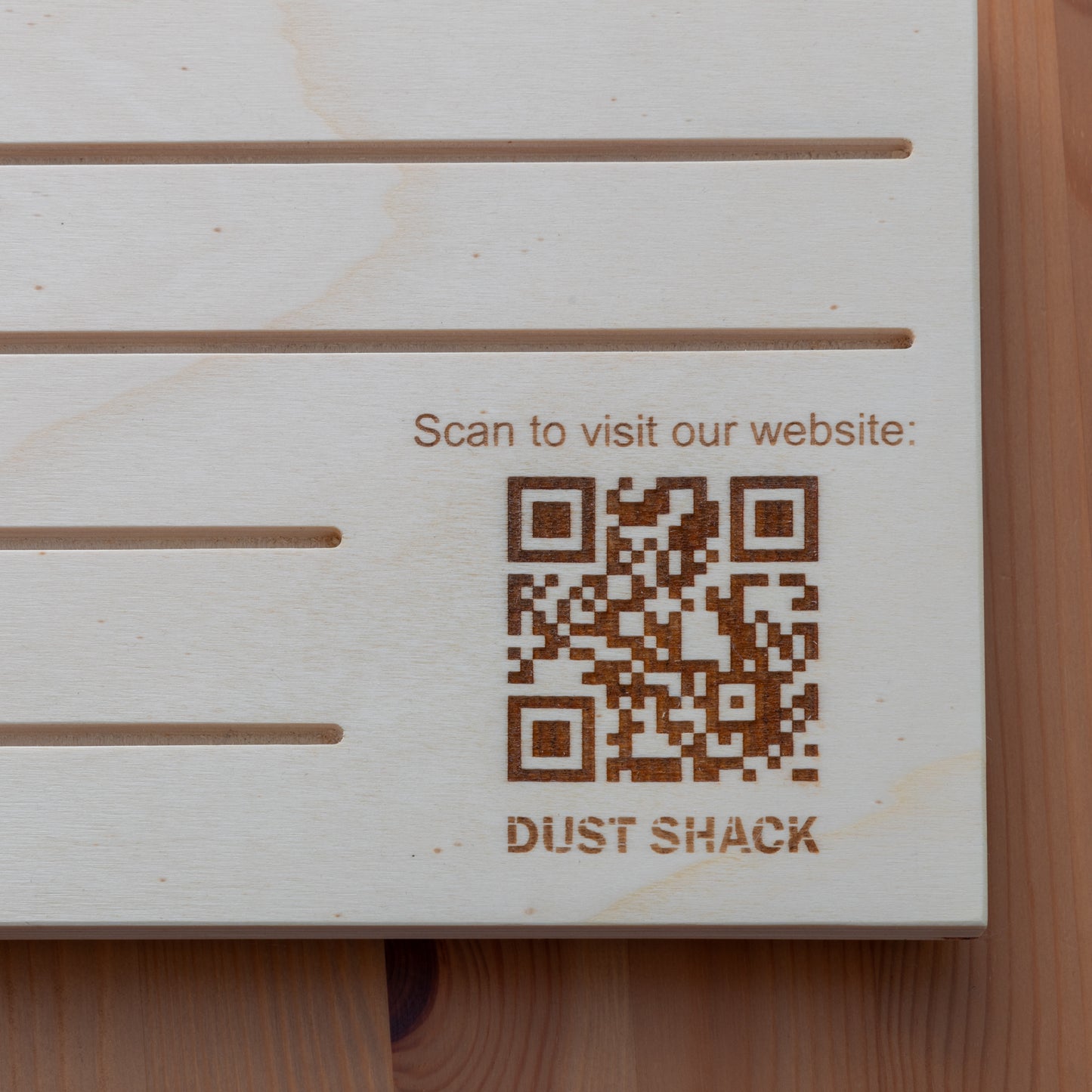 personalised QR laser engraved