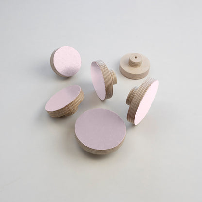 pink plywood knobs