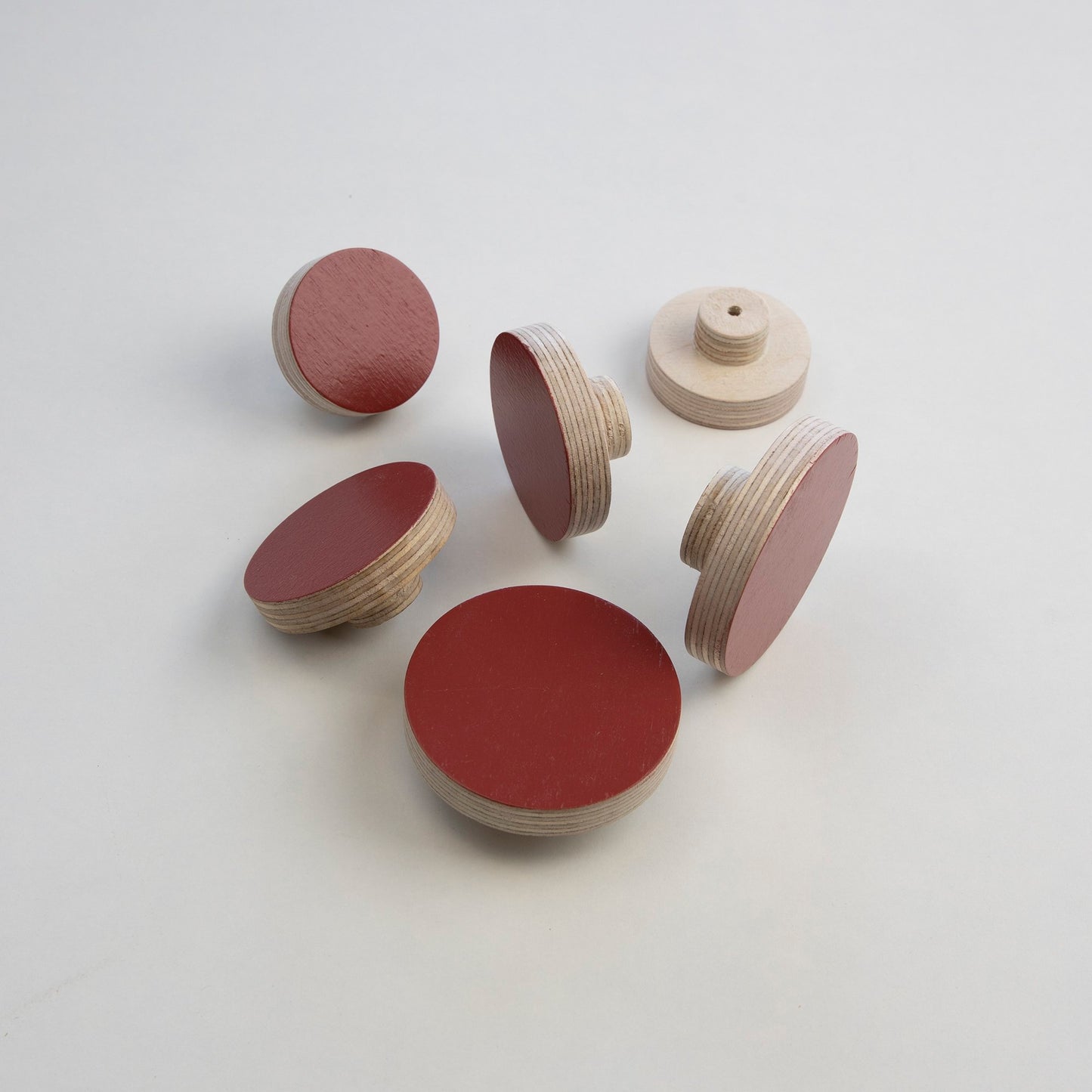 maroon plywood knobs