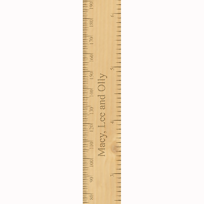 Personalised Solid Wood Growth Ruler