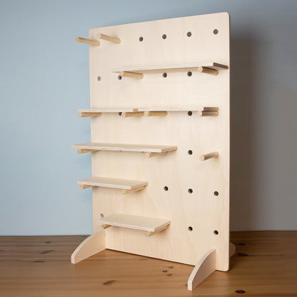 freestanding table peg board