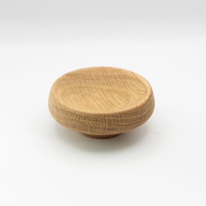 Round Solid Oak Concaved Knob for Cabinet Doors and Drawers 67mm