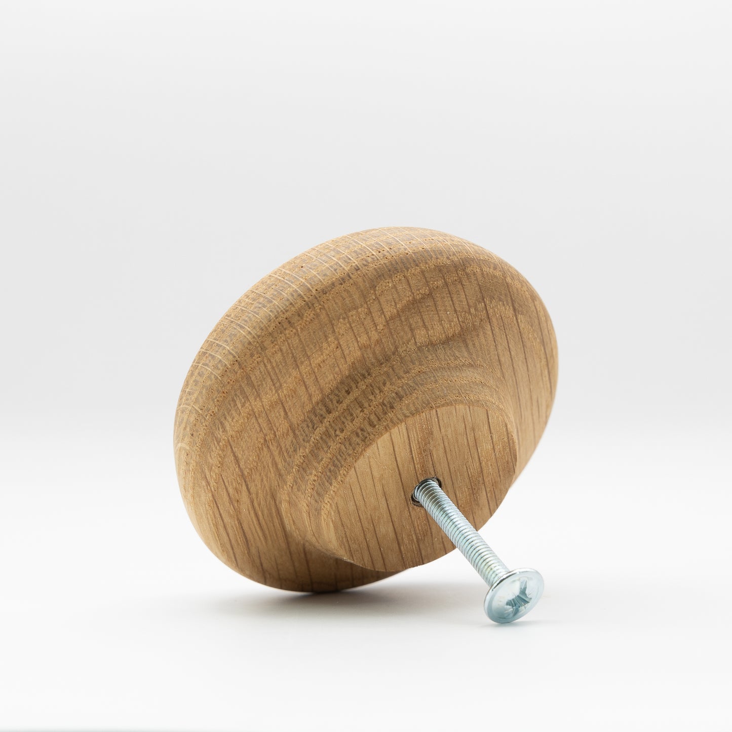 Round Solid Oak Concaved Knob for Cabinet Doors and Drawers 67mm