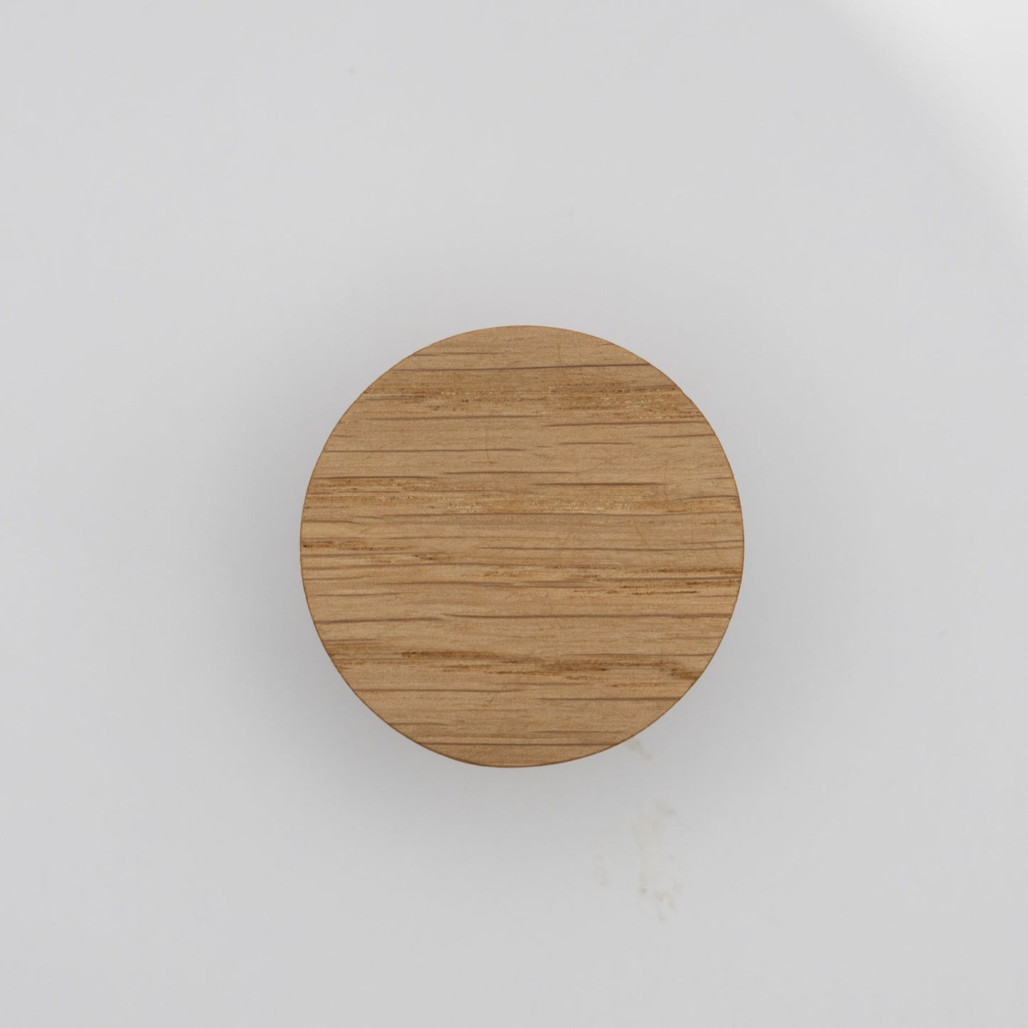 40mm Round Oak Knob Tapered