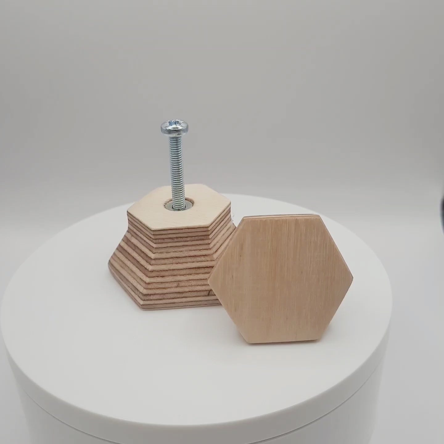 Hexagon Plywood Knob