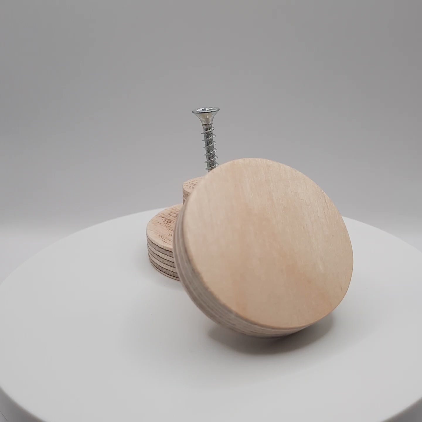 Round plywood knobs