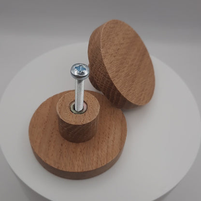 Oak Round Knobs